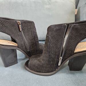 Vince Camuto Black Cut-Out Heeled Boots